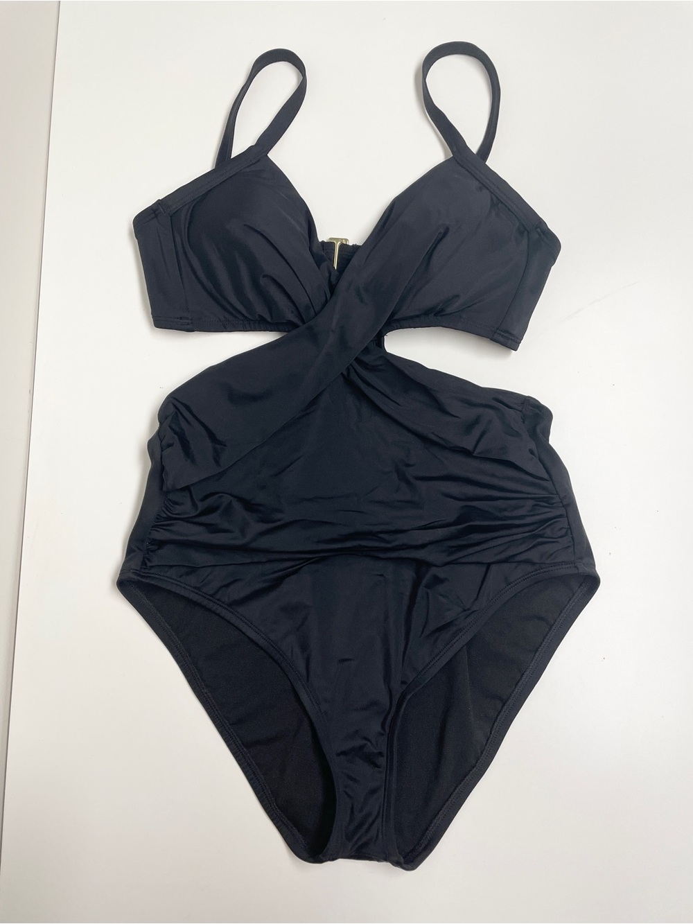 sofia by sofia vergara Black One-Piece Cutout Swimsuit